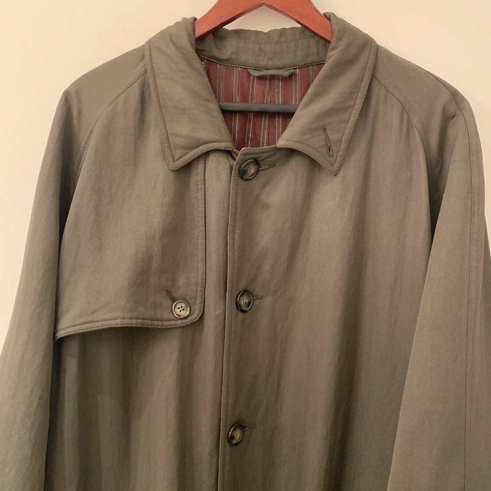 vintage Giorgio Armani olive padded trench coat
